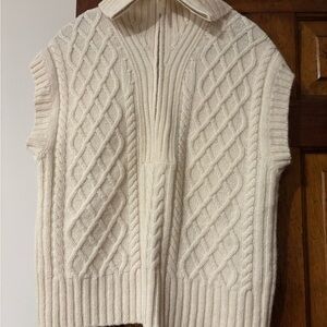 ME+EM Ivory Knit Sweater Vest